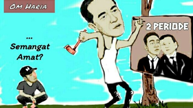 Karikatur Jokowi dukung Prabowo, Gibran dua periode (Dodi/harian.news)
