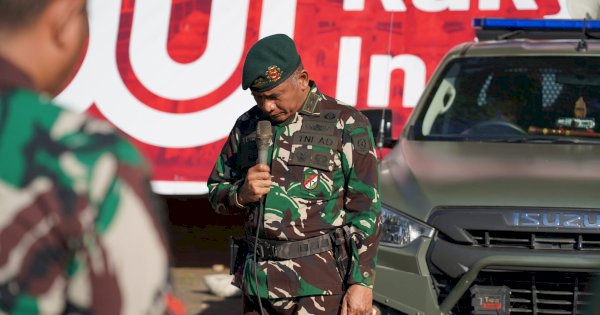 Cegah Anarkis, Pangdivif 3 Kostrad Ajak Masyarakat Jaga Persatuan di Makassar