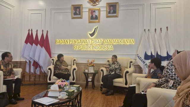 Kepala BPOM RI Prof Taruna Ikrar menerima duta besar Indonesia untuk India, Rabu (3/9). FOTO:SA