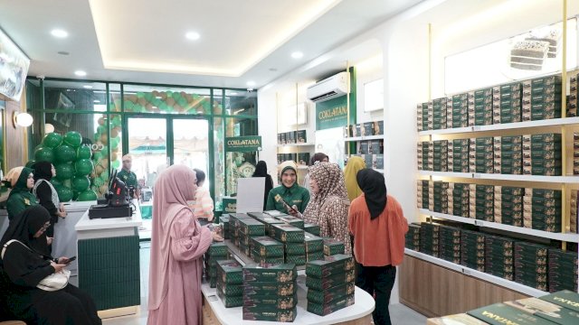 Suasana pembukaan store Coklatana di Pettarani, Makassar. (Foto: ist)