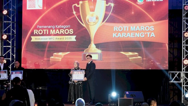 Suasana pemberian penghargaan Most Favorite Culinary (MFC) Award 2025 kepada Roti Maros Karaengta. (Foto: dok Roti Maros Karaengta)