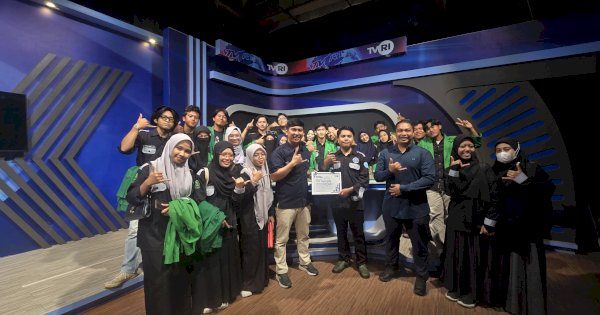 Mahasiswa KPI UIN Alauddin Belajar Langsung Jurnalistik di TVRI Sulsel