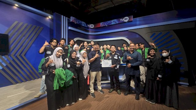 Mahasiswa KPI UIN Alauddin Belajar Langsung Jurnalistik di TVRI Sulsel