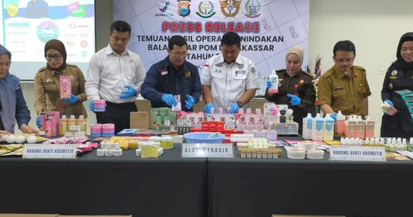 BBPOM Makassar Ungkap Toko Kosmetik Ilegal Bernilai Rp728 Juta di Sidrap