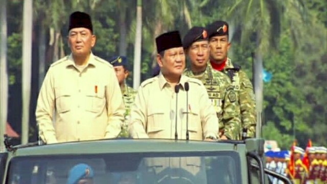Presiden Prabowo hadir di peringatan HUT TNI (YouTube Sekretariat Presiden)