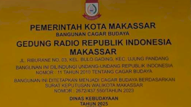 Dinas Kebudayaan Makassar Perkuat Pelestarian Warisan Sejarah Lewat Pemasangan Papan Bicara di Titik Cagar Budaya