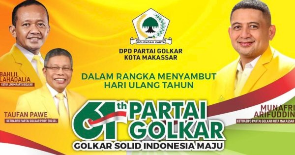 HUT ke-61, Golkar Makassar Bagi-bagi Paket Sembako hingga Gelar Pemeriksaan Kesehatan Gratis