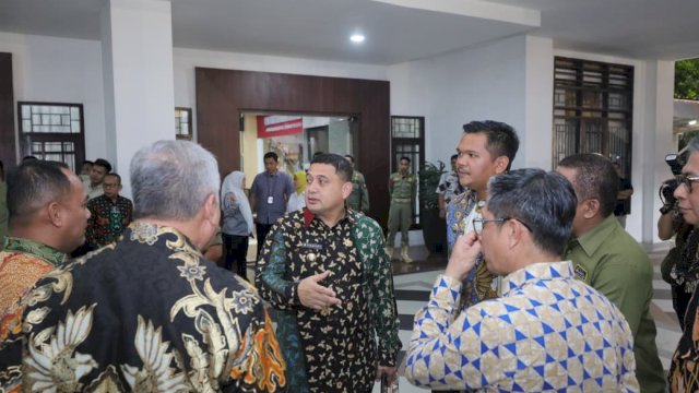 Wali Kota Makassar, Munafri Arifuddin, menghadiri Rapat Koordinasi Pemerintah se-Sulawesi. (Foto: Humas Pemkot Makassar).