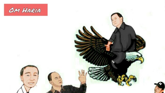 Karikatur Budi Arie Bergabung ke Partai Gerindra (Dodi/harian.news) 