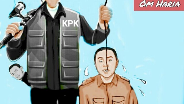 Karikatur Gubernur Riau Abdul Wahid ditangkap KPK (Dodi/harian.news) 