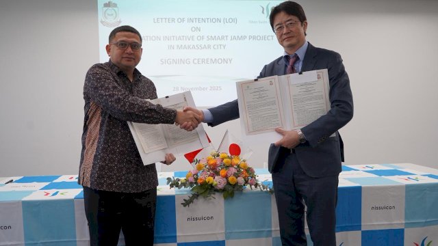 Perkuat Mitigasi Banjir di Makassar,  Wali Kota Munafri Teken LoI dengan Nihon SUIDO