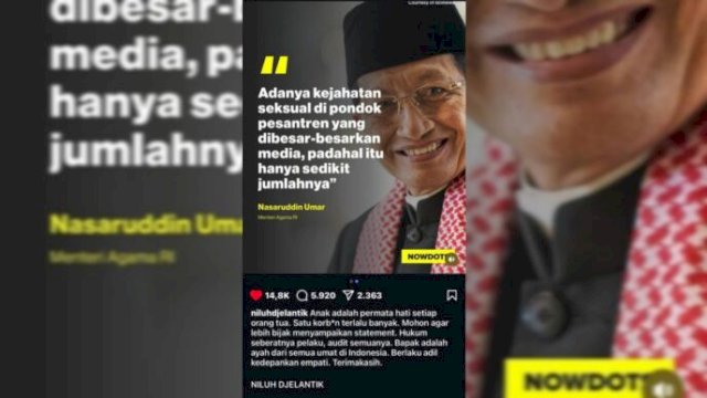 Tangkap layar IG Ni Luh Djelantik ||