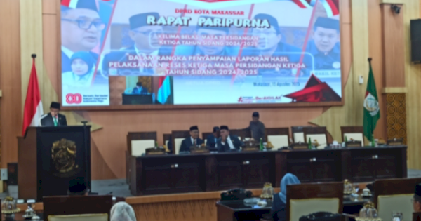 DPRD Makassar Gelar Paripurna Penyampaian Hasil Reses Ketiga