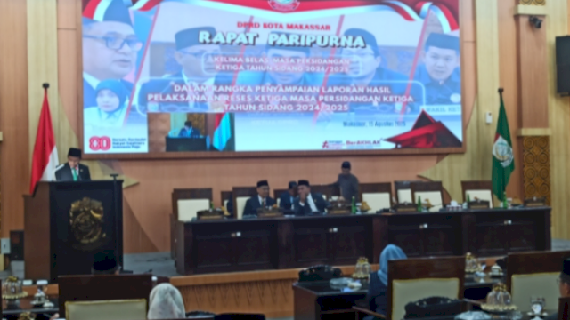 DPRD Makassar Gelar Paripurna Penyampaian Hasil Reses Ketiga