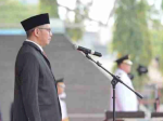 Ketua DPRD Makassar Bacakan Teks Proklamasi di Upacara HUT ke-80 RI di Lapangan Karebosi
