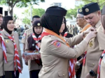 Ketua DPRD Makassar Supratman Hadiri Apel Besar Hari Pramuka ke-64 di Anjungan Losari