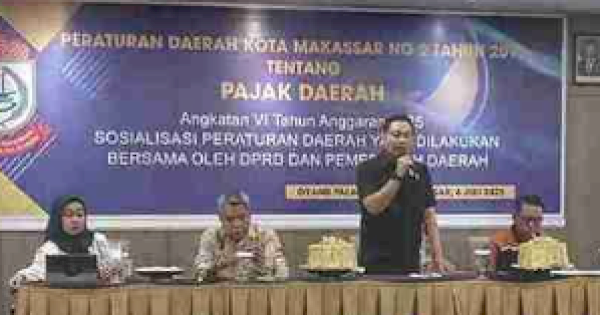 DPRD Makassar Dorong Kesadaran Pajak Lewat Sosialisasi Perda Nomor 2 Tahun 2018