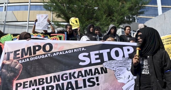 Aksi Solidaritas Bela Tempo di Makassar Diwarnai Kericuhan