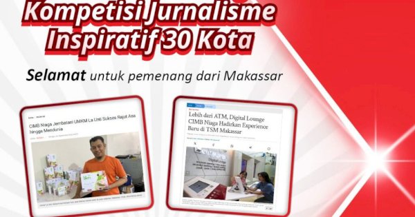 Selamat! Jurnalis Harian.news Raih Juara Kompetisi Jurnalisme Inspiratif CIMB Niaga 2025