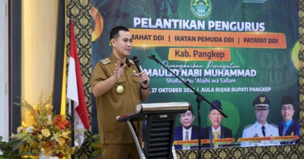 Bupati Pangkep Hadiri Pelantikan Pengurus Tiga Badan Otonom DDI Masa Bakti 2025–2030