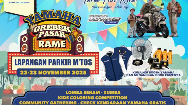 Grebek Pasar Rame Yamaha akan dibelar di MTos Makassar. (Foto: SJAM)