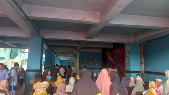 Suasana pelaksanaan pemilihan RTRW di Kelurahan Tamalanrea Jaya. Dok Haria.News