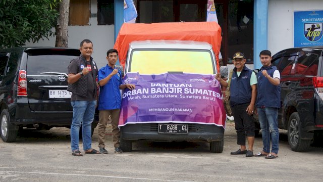 Bosowa Peduli salurkan bantuan tahap pertama ke Sumatera Barat. (Foto: dok Bosowa Peduli)
