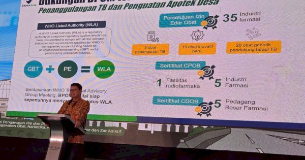 Taruna Ikrar Raih WLA BPOM “Gas Pol” Lawan TBC, 35 Obat Baru Diluncurkan, Apotek Desa Dipercepat