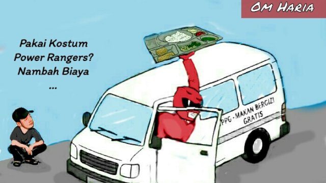 Karikatur sopir mobil MBG (Dodi/harian.news) 