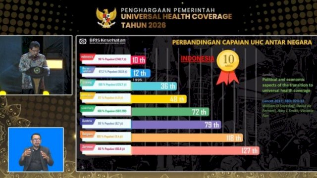 31 provinsi dan 397 kabupaten/kota terima penghargaan UHC 2026 atas kontribusinya dalam Program JKN ||tangkaplayar_Youtube BPJS Kesehatan RI
