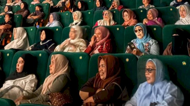 Suasana Nobar di Makassar. (Foto: ist)