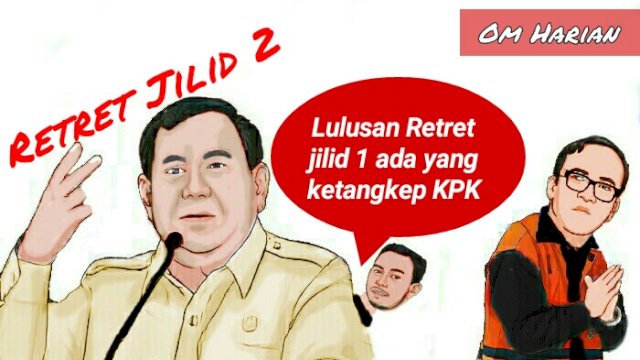 Karikatur Presiden Prabowo gelar retret kabinet (Dodi/harian.news) 