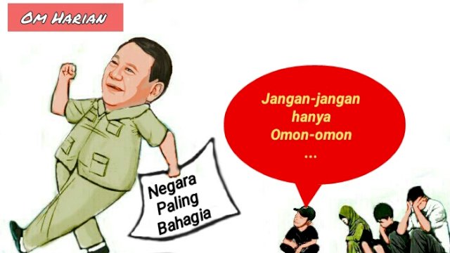 Karikatur Indonesia masuk sebagai negara paling bahagia (Dodi/harian.news) 
