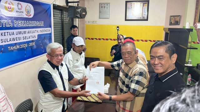 Pengusaha Amirullah Nur Jadi Calon Pertama yang Kembalikan Formulir Calon Ketua Akuatik Sulsel