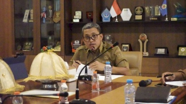 Bupati Jeneponto H. Paris Yasir memimpin Rakor Teknis Pemutakhiran Data Kependudukan di Ruang Rapat Bupati ||Ist_aswin@harian.news 