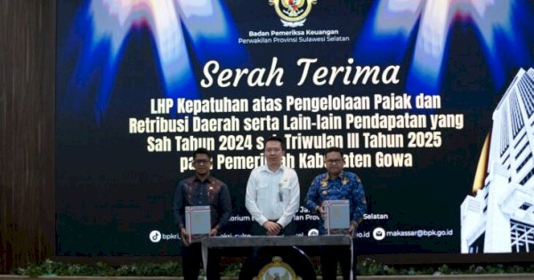 Wakil Ketua DPRD Gowa, Hasrul Abdul Rajab Hadiri Serah Terima LHP di Kantor BPK Sulsel