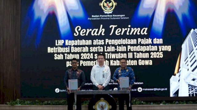 Wakil Ketua DPRD Gowa, Hasrul Abdul Rajab, hadiri serah terima LHP BPK Sulsel, dorong tindak lanjut rekomendasi untuk perbaikan tata kelola keuangan daerah ||handover_yoz@harian.news 