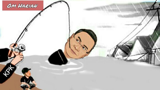 Karikatur Bupati Pati Sudewo ditangkap KPK (Dodi/harian.news) 