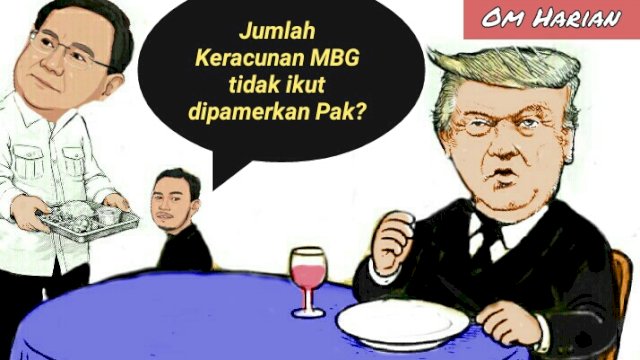 Karikatur Prabowo pamerkan MBG (Dodi/harian.news) 