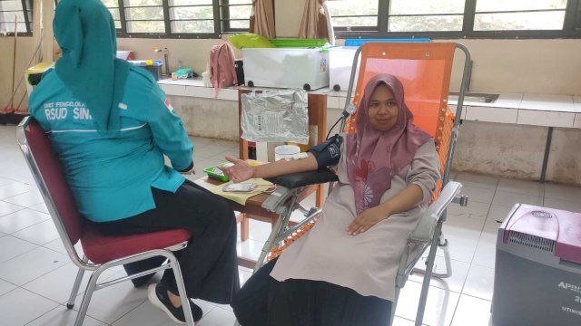 Donor darah di SMAN 8 Sinjai, Selasa (20/1/2026) ||doc:sarina_pmisinjaiborong