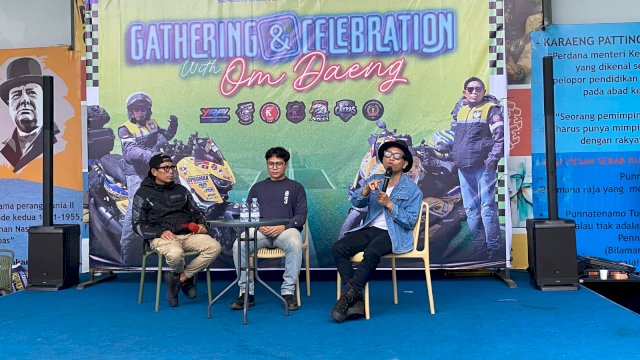 Gelaran Ghatering dan Celebration with Om Daeng di Warkop Inspirasi Makassar. (Foto: Gita/HN)
