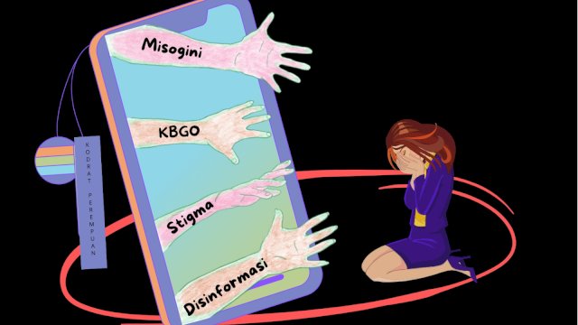 Ilustrasi disinformasi kodrat perempuan dalam kasus KBGO. (Foto: Gita/HN)