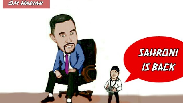 Karikatur politisi NasDem Ahmad Sahroni (Dodi/harian.news) 