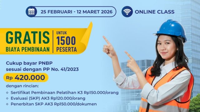 Gebrakan Baru! Kemnaker Buka Pelatihan Ahli K3 Umum Gratis