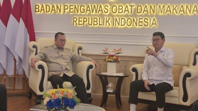 Kepala BRIN Prof. Arif Satria Temui Kepala BPOM Taruna Ikrar, Perkuat Sinergi Riset dan Regulasi Obat, Makanan Nasional Berbasis Konsep ABG