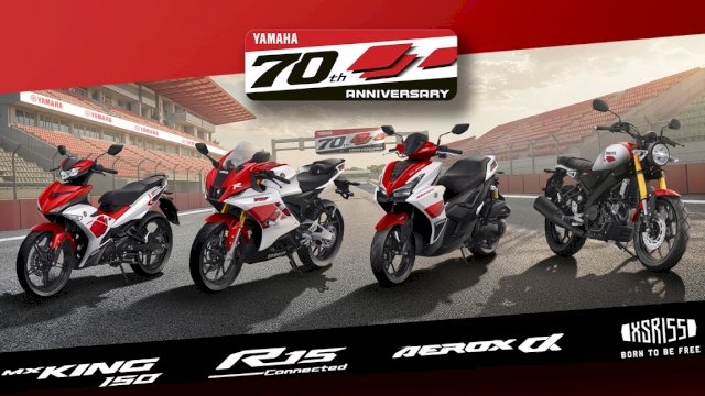 Rayakan 7 Dekade, Yamaha Hadirkan Livery Ikonik untuk MX King hingga XSR 155