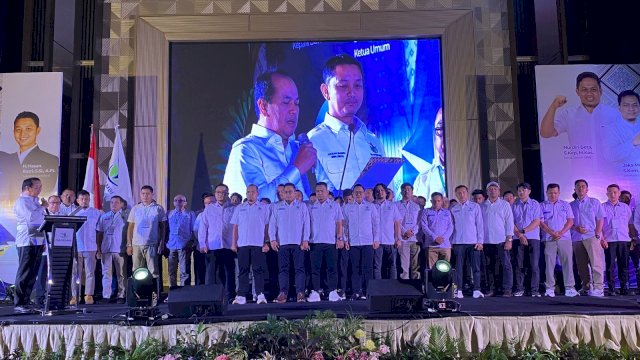 Prosesi pelantikan pengurus GAPEMBI Sulsel. (Foto: Gita)