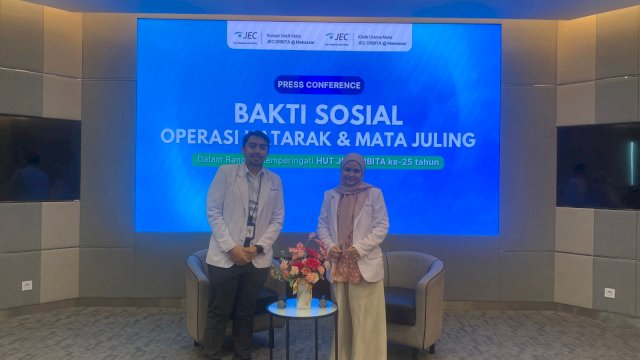 dr. Sultan Hasanuddin Spesialis Mata Katarak JEC Orbita @Makassar dan dr Vita Rahayu Dokter Subspesialis Strabismus JEC Orbita Makassar