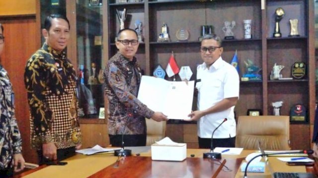 Bupati H. Paris Yasir menerima audiensi Kanwil Kemenhum RI Sulsel terkait penguatan perlindungan Kekayaan Intelektual daerah ||Ist