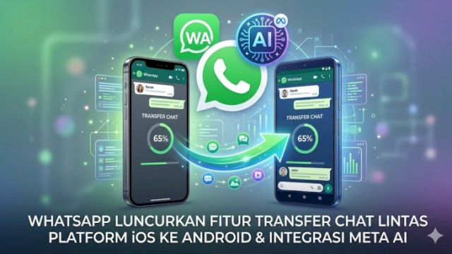 WhatsApp luncurkan fitur baru, transfer chat iOS-Android hingga AI ||nanobanana@harian.news